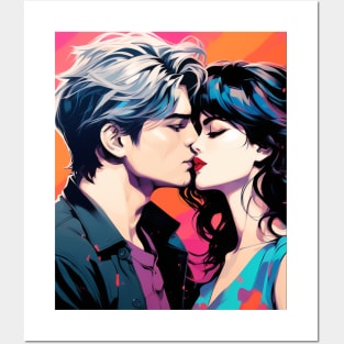 Intimate Japanese Kiss Posters and Art